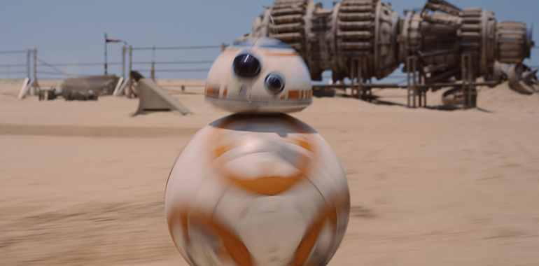 Hat das Zeug zum neuen Leinwand- und Publikumsliebling: BB-8, der kugelförmige Astromech-Droide des Widerstandspiloten Poe Dameron.