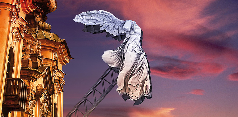 Die NIKE hoch über der Landstraße als Symbol des Höhenrausch 2016