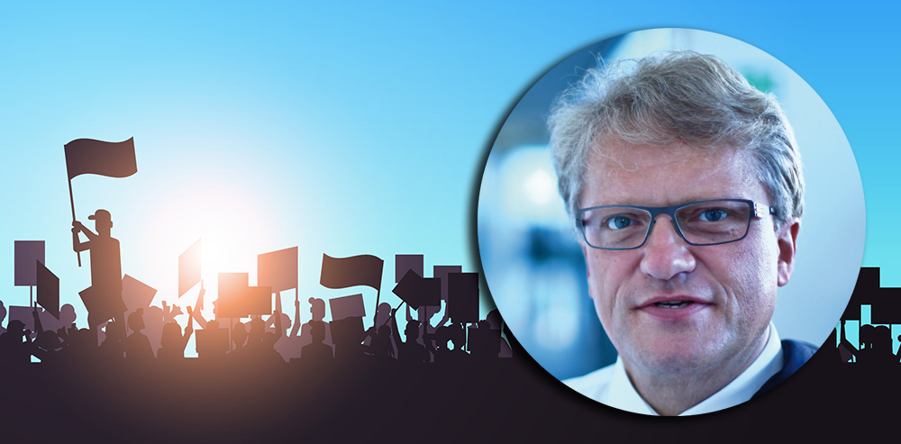 silhouette of people crowd protesters holding protest posters men women with blank vote placards demonstration speech political freedom concept horizontal portrait vector illustration