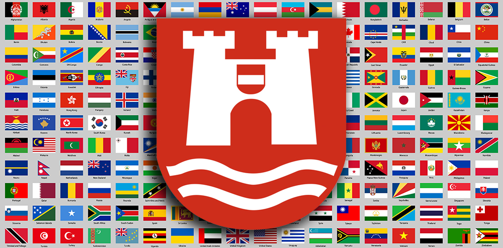 All world countries official national flags. . Template for your design