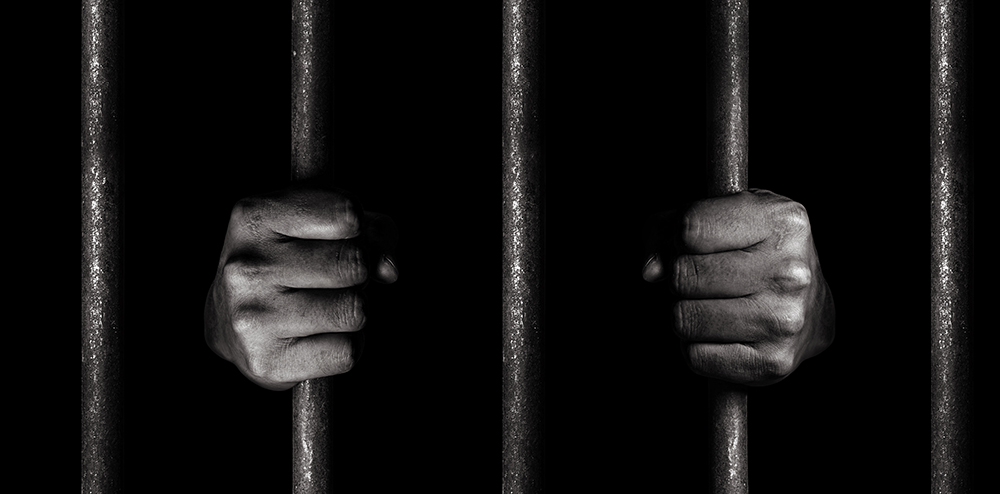 Hands of the prisoner